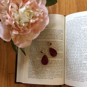 Glam Girl Wine RSVP Statement Earrings